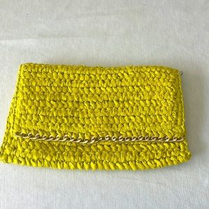 Yellow gold chain hand bag